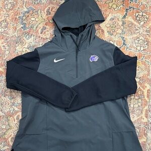 Nike Dri FiT WCU Dark Gray and Black 1/4 Zip Pullover Hoodie